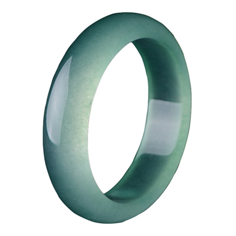 玉器翡翠手镯女士款 老坑糯种浅油青玉镯 浅绿色玉手镯少女玉镯子 - 图3