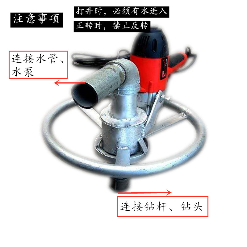 便携家用220V小型打井机成套设备民用钻井机大功率电动钻井机工程 - 图1