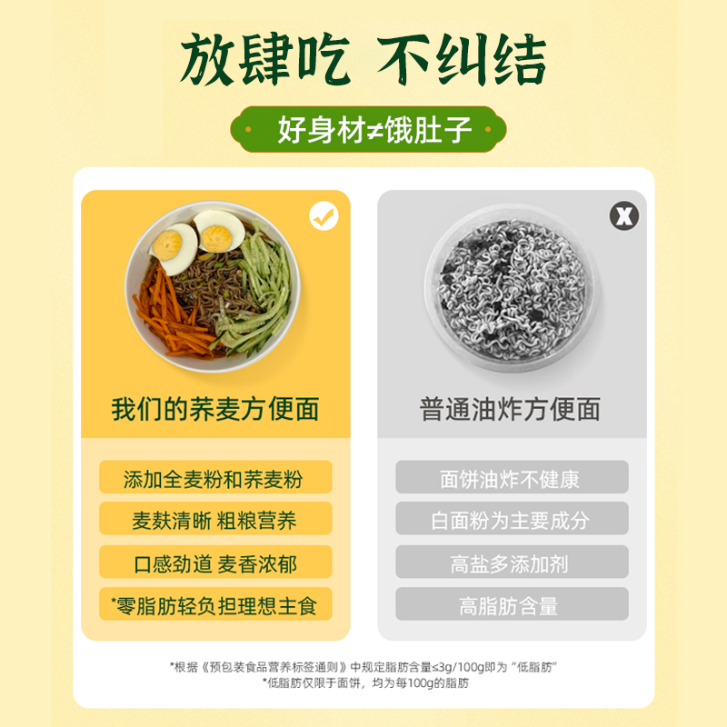 免煮荞麦葱油火鸡拌面带调料包0脂无蔗糖方便面速食代餐主食泡面_粮油调味_速食_干货_烘焙