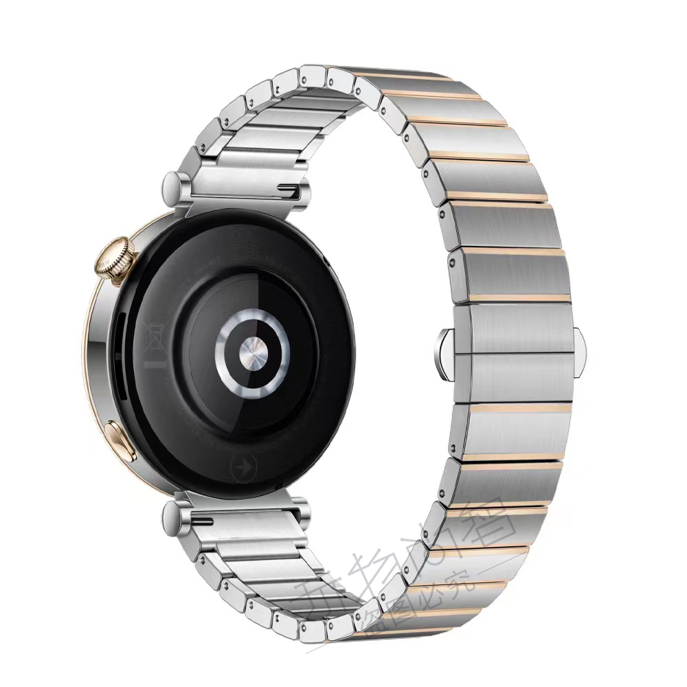 watchbond适用华为GT4手表新款钢带41mm同款皓月银不锈钢间金表带陶瓷运动智能手表watchgt4女生表链 - 图3