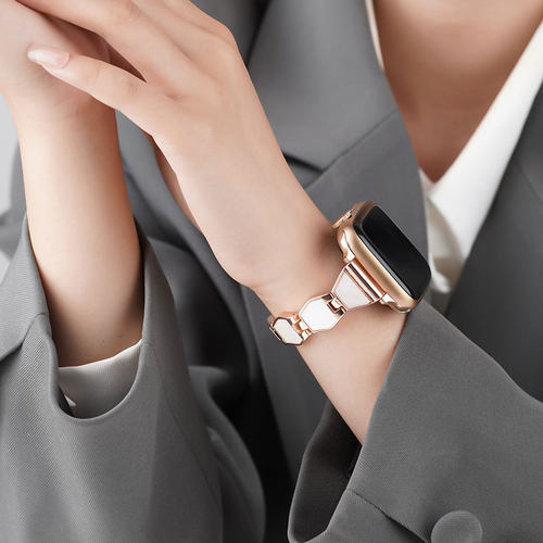 适用苹果iwatch S11手表带apple watch S10/9代菱形贝壳S8腕表带ultra2/3运动S7智能6小众5创意4金属3女生2 - 图0