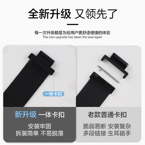 适用小天才电话儿童手表Z11/Z10/Z9/Z8A/Z7/Z6spro巅峰版米兰磁吸钢z5a表带Y01A/Y03/D3表链2中学生智能配件 - 图1