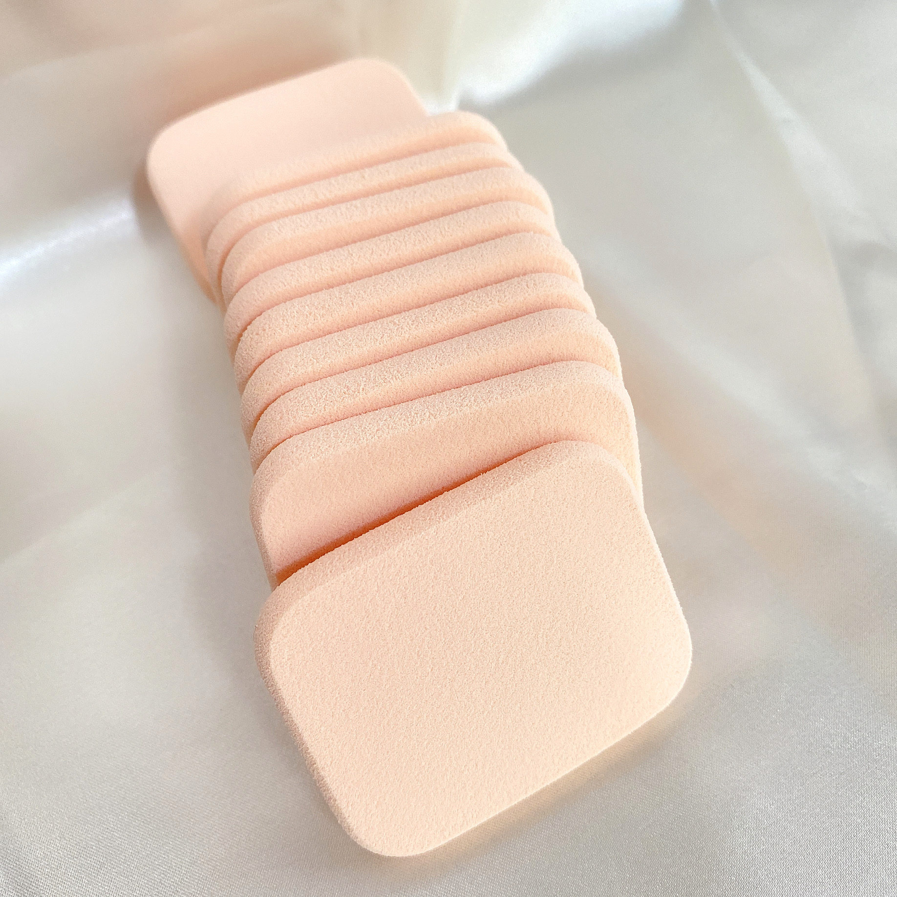 海绵不掉渣SBR磨边粉饼通用替换干用化妆粉扑方形气垫乳胶海绵圆,淘宝优惠券,粉丝福利购,淘宝优惠卷