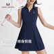 Sumday 运动网球服女连衣裙速干防晒新款POLO美式羽毛球百褶A字裙