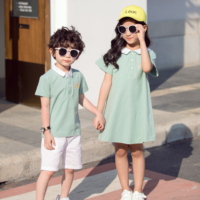 衫夏季连衣裙 亲子装一家五口三口夏装时尚洋气母女装 不一样 polo 衫夏季连衣裙 亲子装一家五口三口夏装时尚洋气母女装 不一样 polo