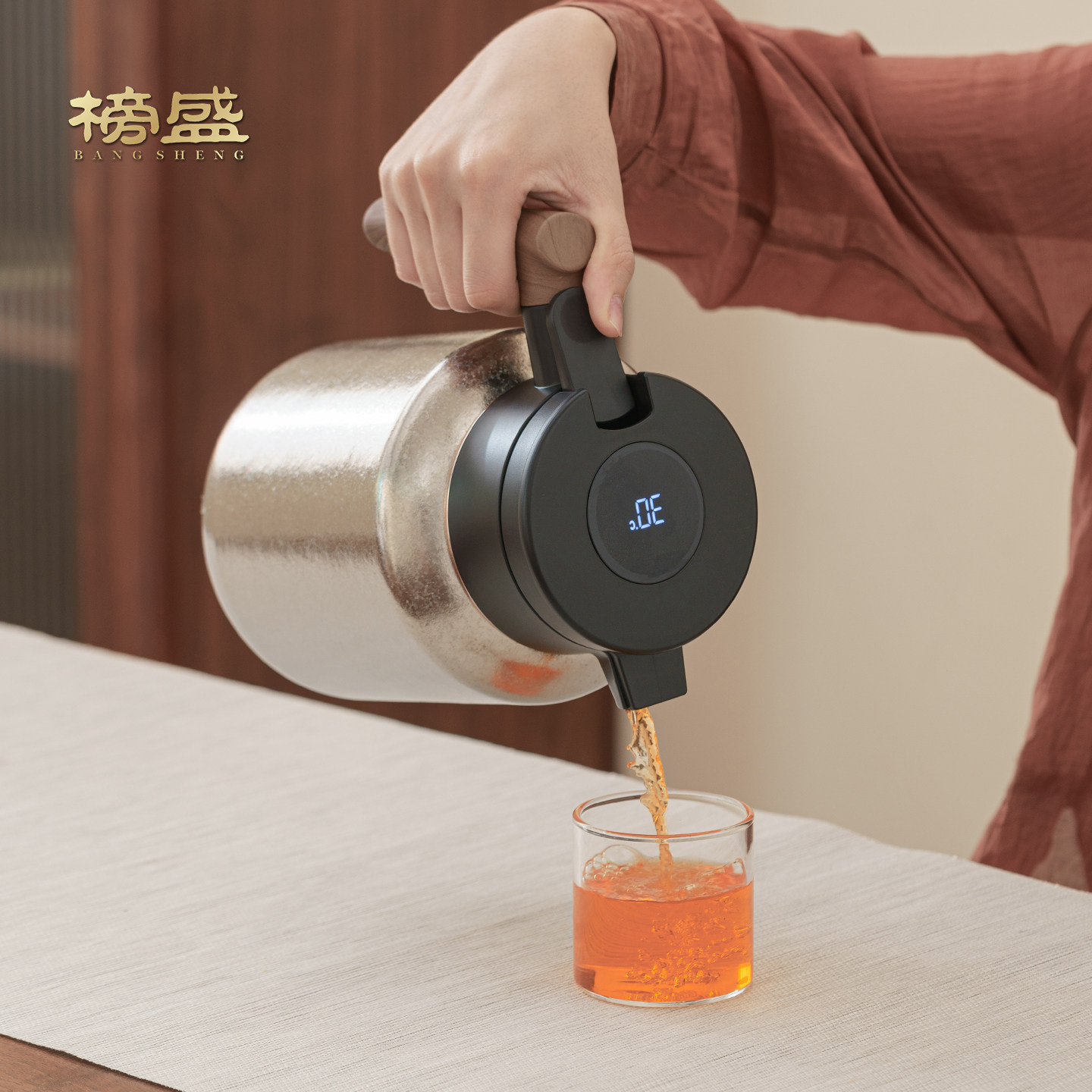 榜盛纯钛焖茶壶家用办公高档白茶红茶闷茶壶带温显大容量保温壶,淘宝优惠券,粉丝福利购,淘宝优惠卷