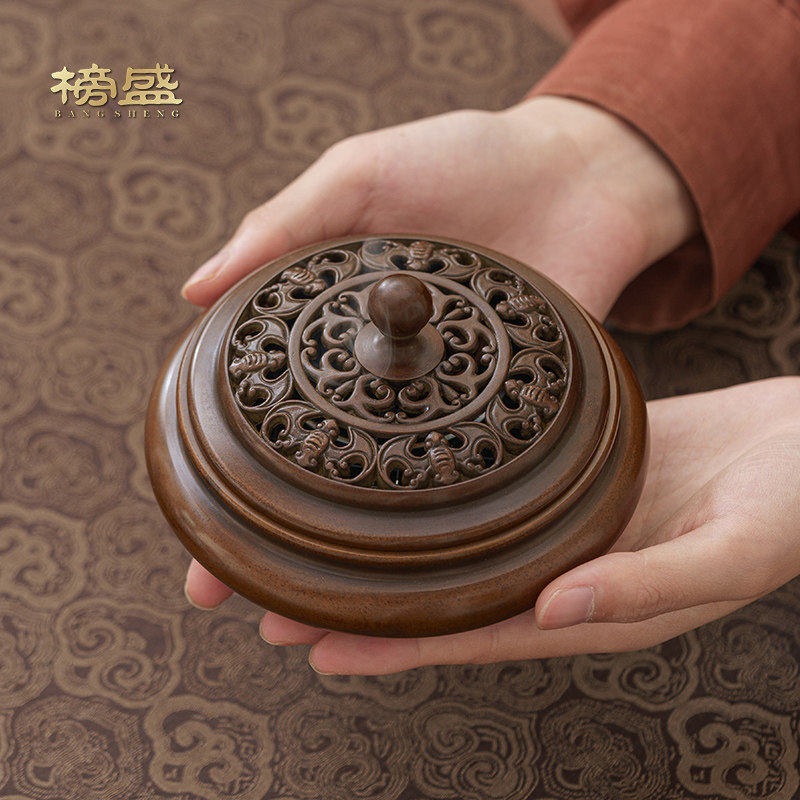 榜盛苏工铜香炉家用室内檀香沉香高端中式茶道线香盘香炉熏香炉,淘宝优惠券,粉丝福利购,淘宝优惠卷