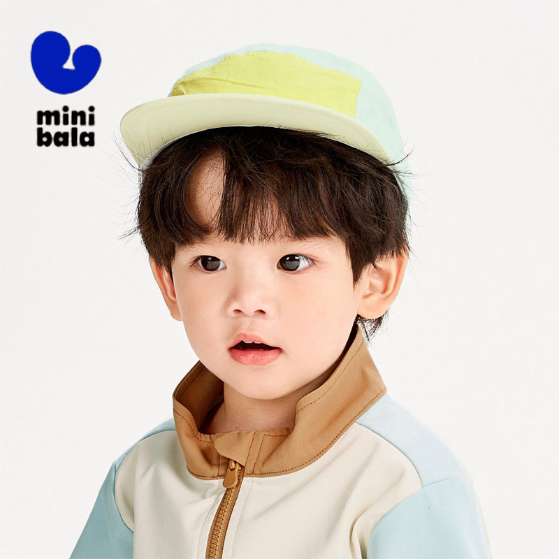 迷你巴拉巴拉男童女童棒球帽春夏新款宝宝纯棉透气撞色儿童鸭舌帽,淘宝优惠券,粉丝福利购,淘宝优惠卷