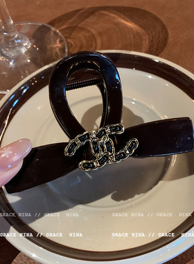 高端小香风抓夹女后脑勺发夹