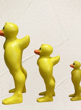 跨境新品创意肌肉腿鸭子摆件