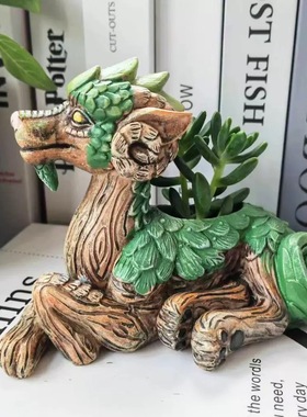 跨境热销多肉龙花园守护者花园装饰摆件桌面摆件树脂工艺品摆件