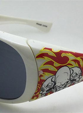 极速snoop dogg印刷玫瑰骷髅头火焰太阳眼镜SKULL/Nflame old sch