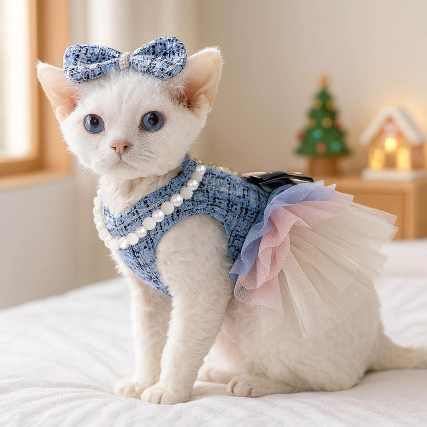 PETCIRCLE宠物小狗猫咪衣服小型犬秋冬新款香风系列服饰套装,淘宝优惠券,粉丝福利购,淘宝优惠卷