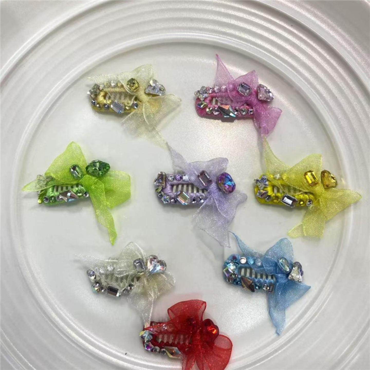 创意设计可爱蝴蝶结宠物狗狗发夹发卡手工DIY发饰配饰BB夹头饰,淘宝优惠券,粉丝福利购,淘宝优惠卷