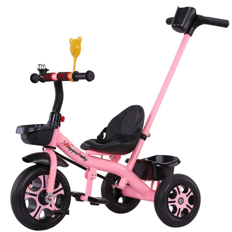 宝宝儿童三轮车脚踏车2-6周岁轻便简易手推车小孩车子自行车单车-图0
