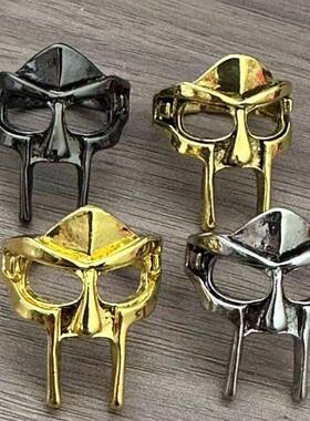 亚马逊法老面具女士戒指超人钢铁侠欧美跨境不锈钛钢情侣手首饰