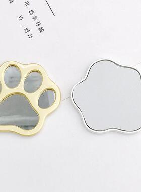 弋恋新款锌合金饰品猫爪镜子手机壳配饰化妆补妆镜饰品配件