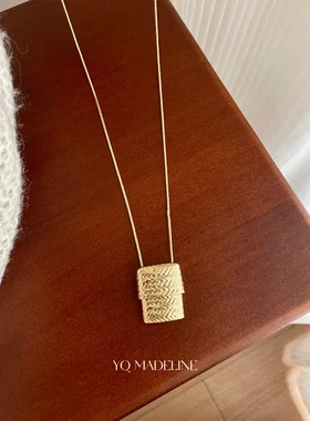 中古编织包包长款项链女2024年新款设计感毛衣链小众独特百搭配饰