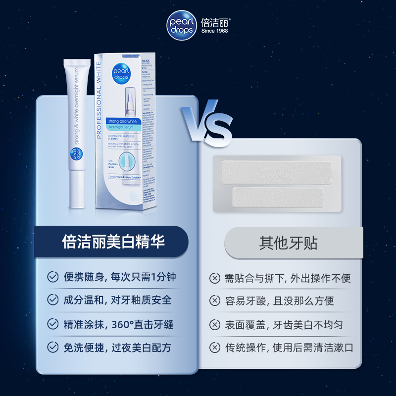 PearlDrops倍洁丽月光美牙笔神器牙齿美白笔凝胶精华涂抹式牙贴