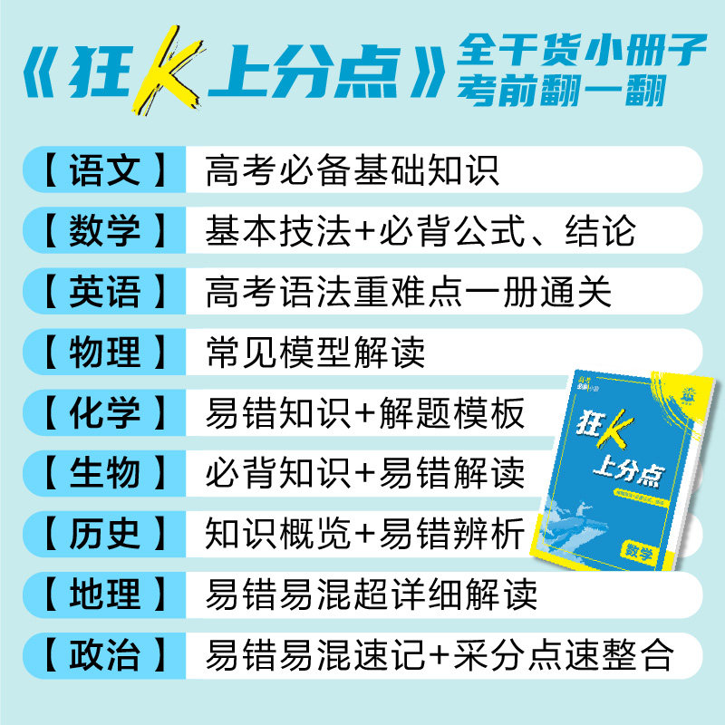 理想树2025新版高考必刷小题数学19题新题型语文英语历史地理物理化学生物高二高三高考一轮复习选择填空基础题狂做专项练习必刷题