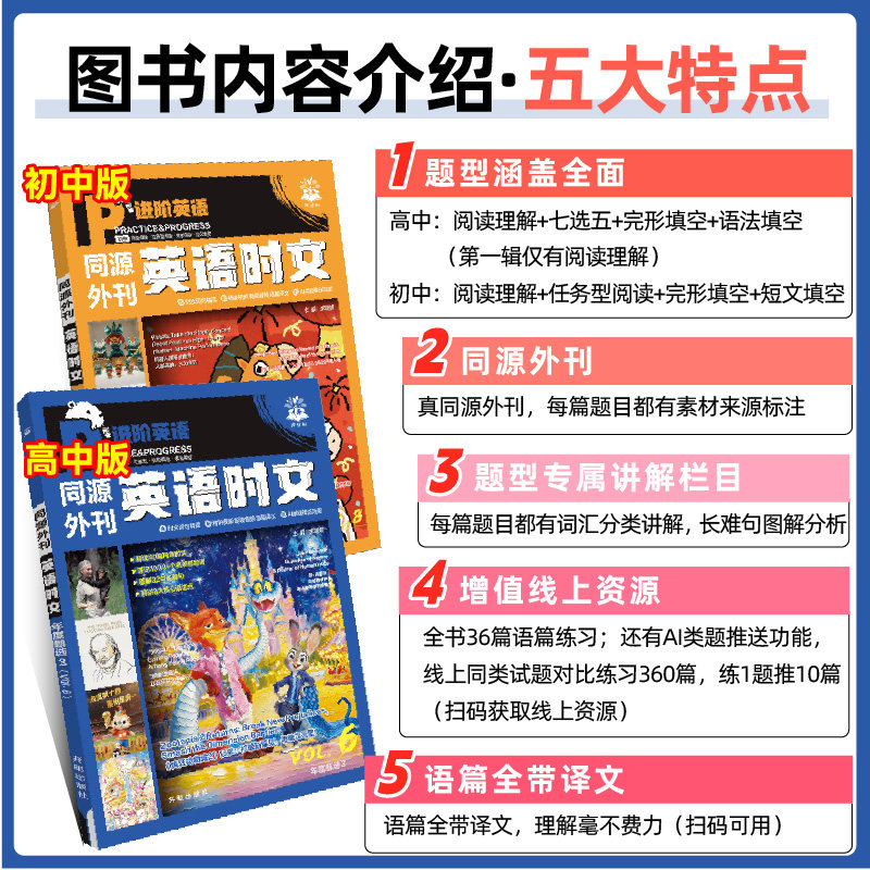 2026新必刷题英语时文阅读高考真题英语同源外刊高中阅读理解高一高二高三高中英语完形填空阅读理解七选五语法填空题译文音频官方