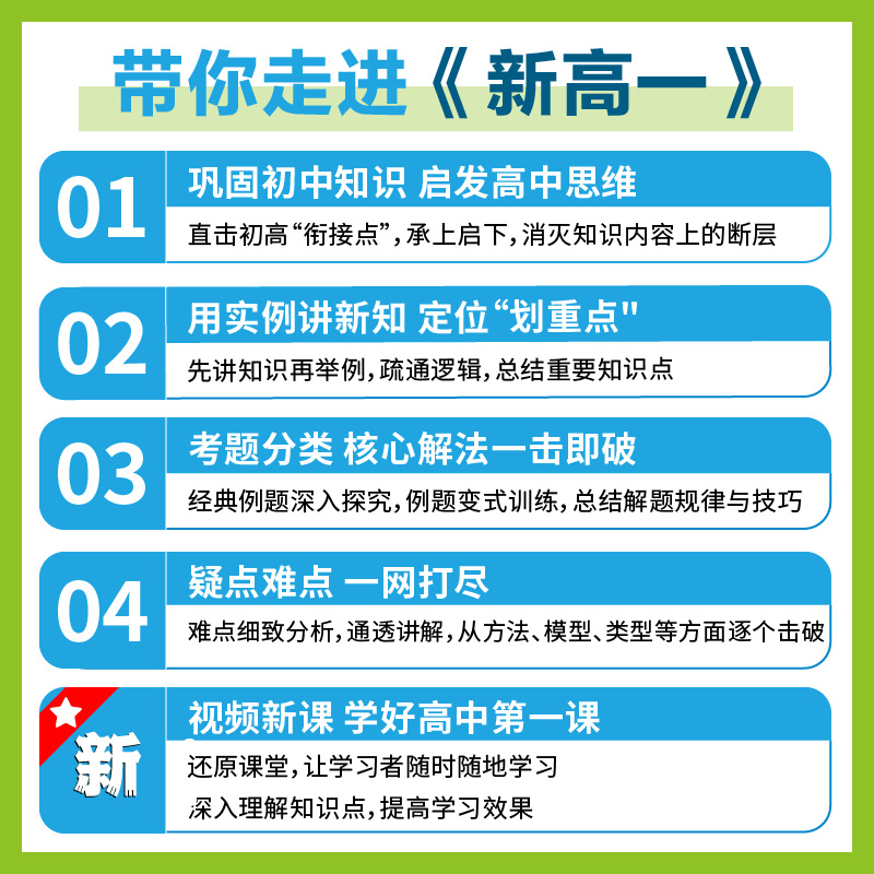 理想树2024新版高中必刷题新高一实验班必修课初升高衔接数学物理化学英语九年级初高一暑假衔接全国通用预科班初中必刷题-图1