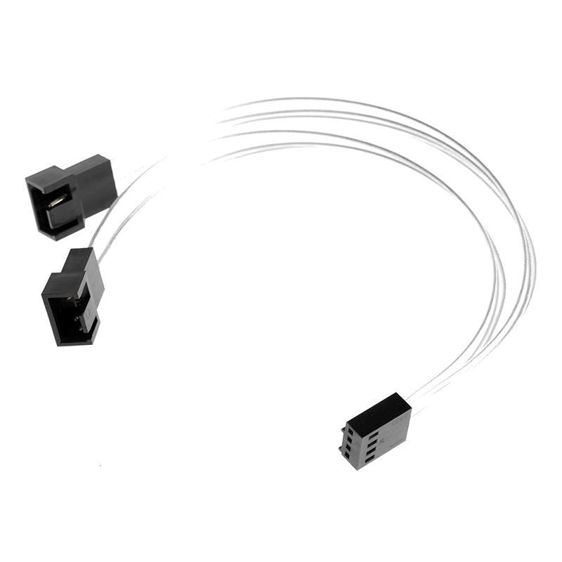 电脑机箱散热风扇4pwm一分二镀银线 4针主板4pin温控风扇拓展线-图3