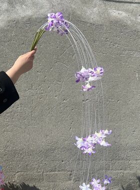 独家手工长款垂挂花艺花材仿真串