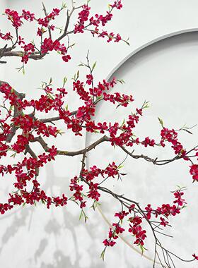倒挂仿真梅花树红腊新年