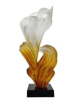 简约现代家居创意透明树脂雕塑摆件酒店样板房玄关客厅软装艺术品