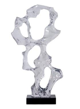 客厅玄关抽象雕塑摆件透明树脂工艺品酒店前台样板间装置艺术品