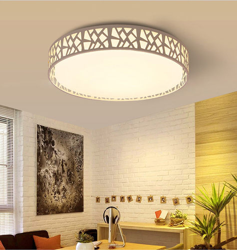 led吸顶灯圆形卧室灯简约现代长方形客厅灯家用大气厨房阳台灯具 - 图0