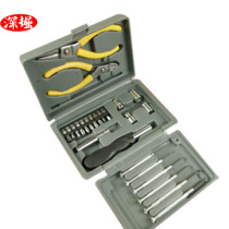 24PC Batch Head Toolbox Five Gold Tools Suit Double Pliers Combined Suit Batch Head Sleeve Tool 1109
