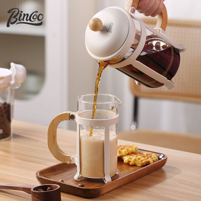 bincoo法压壶 咖啡壶手冲手工泡咖啡过滤器工具小型咖啡机萃取杯 - 图2