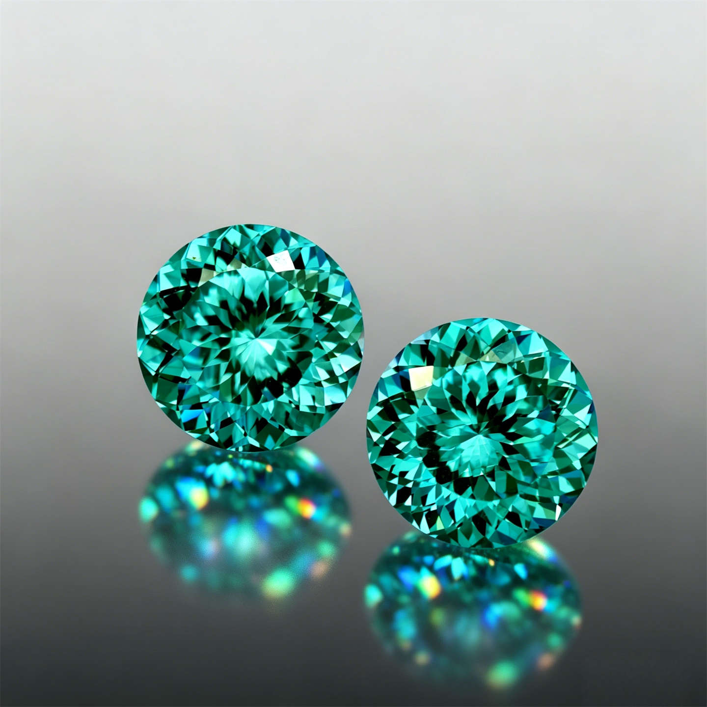 Paraiba loose stone Paraiba tourmaline vortex starry sky cut high precision round jewelry strange stone ring main stone