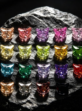 进口大师切割7X8mm2克拉猫头宝石
