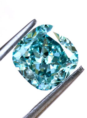 帕拉伊巴蓝霓虹蓝浅帕拉伊巴冰花切雷迪恩枕形肥正方裸石戒指戒面