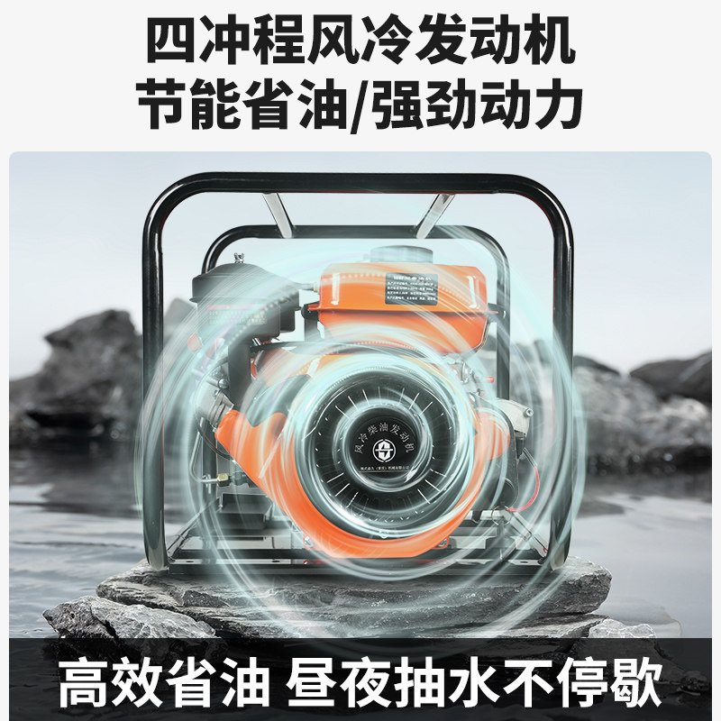 森久汽油柴油抽水泵小型手提自吸式大流量高扬程2/3/4寸农田灌溉