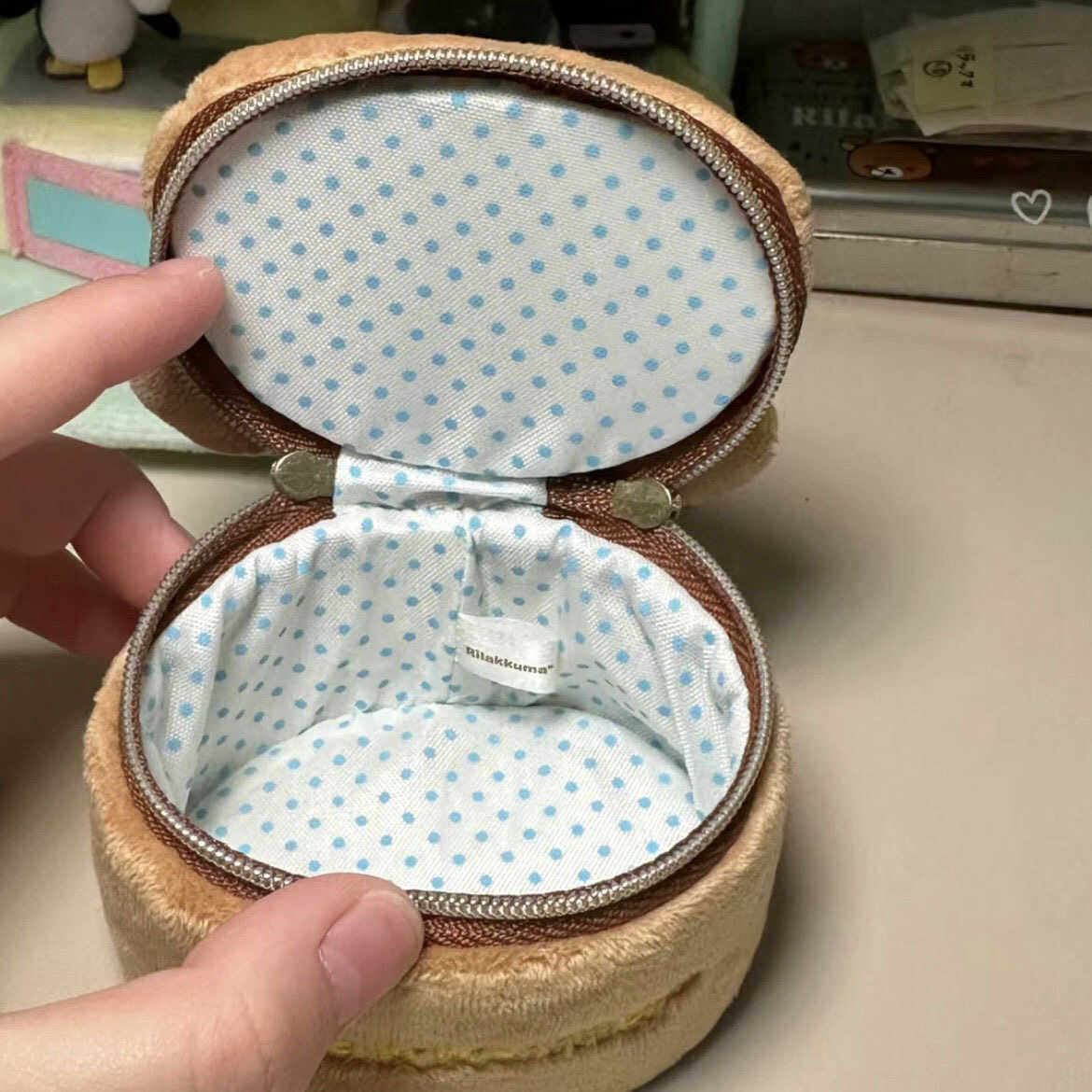 可爱卡通轻松熊迷你首饰包便携式旅行随身饰品收纳小包创意零钱包,淘宝优惠券,粉丝福利购,淘宝优惠卷