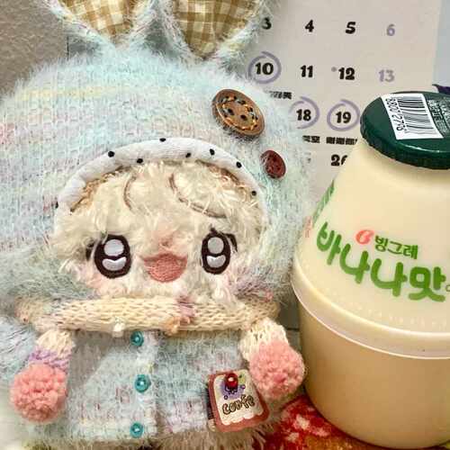 波板糖碎10cm棉花娃娃娃衣可爱甜美少女心彩虹10cm棉花娃娃娃衣 - 图3