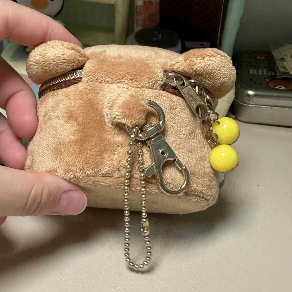 可爱卡通轻松熊迷你首饰包便携式旅行随身饰品收纳小包创意零钱包,淘宝优惠券,粉丝福利购,淘宝优惠卷