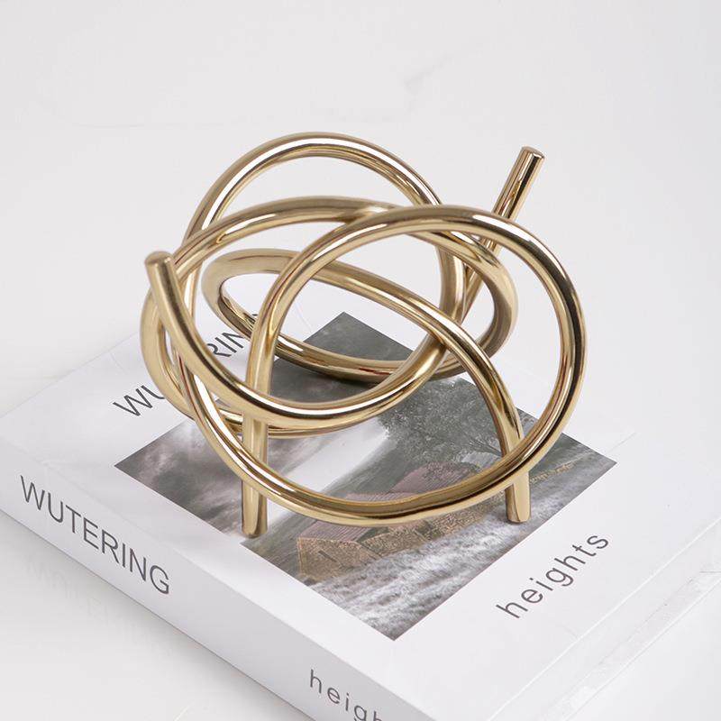 简约现代银色金色几何线团金属摆件样板房售楼处玄关电视柜装饰品,淘宝优惠券,粉丝福利购,淘宝优惠卷