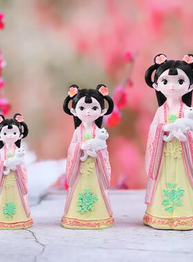 新款古风少女红颜簪摆件国潮系列家具装饰摆件创意潮玩树脂工艺品