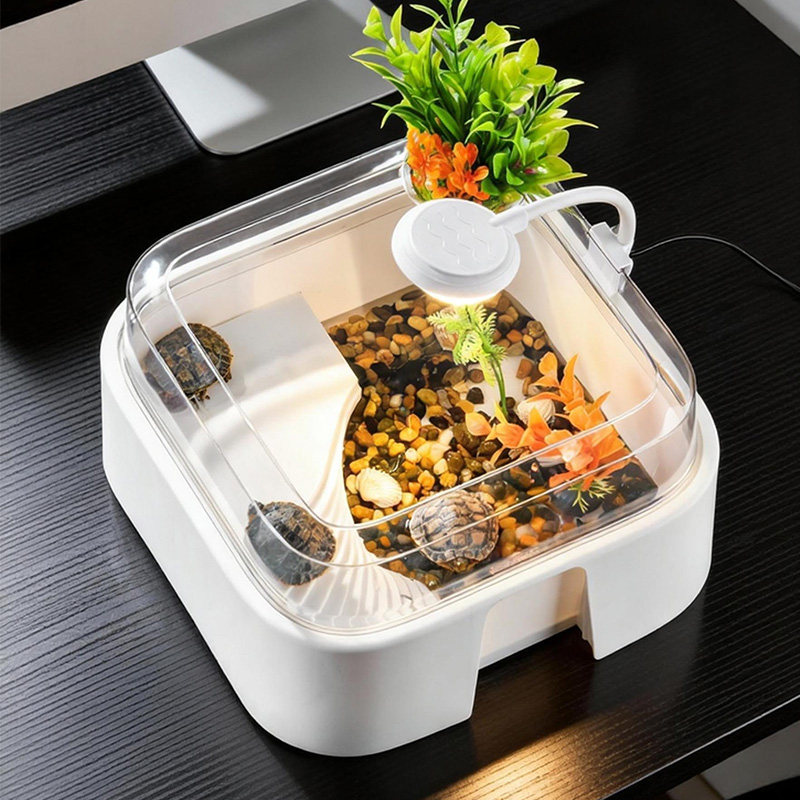 多功能乌龟缸生态造景缸寄居蟹爬宠饲养箱室内桌面宠物鱼缸龟盆,淘宝优惠券,粉丝福利购,淘宝优惠卷