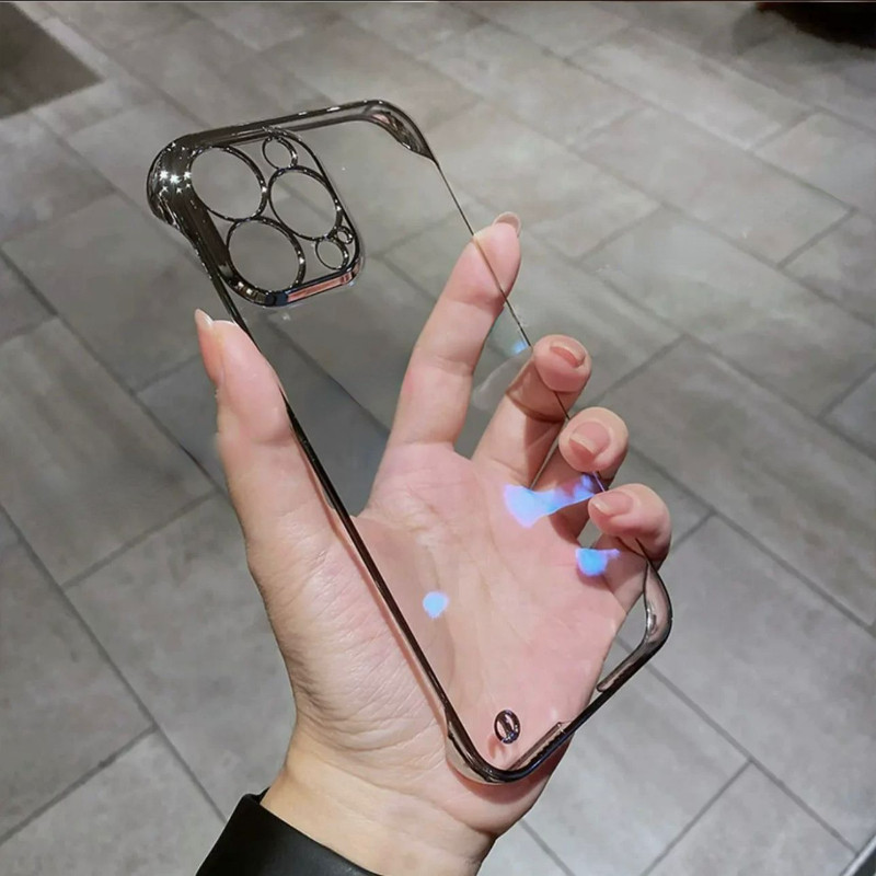 透明无边框适用苹果14promax感镜头 碧春寒数码配件手机保护套/壳