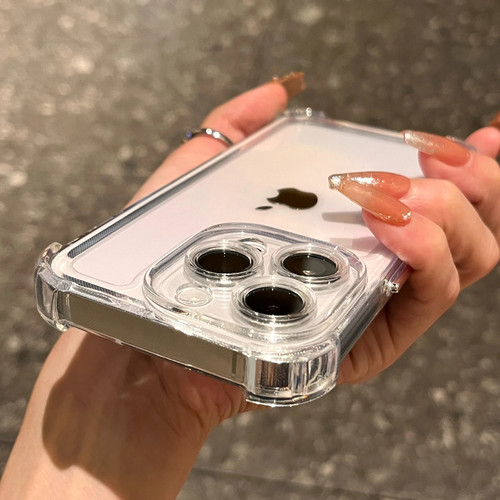 高透亚克力气囊苹果15promax手机壳iPhone14promx透明16全包镜头12硅胶11保护套xr高级感plus男女13pro/17pro - 图3
