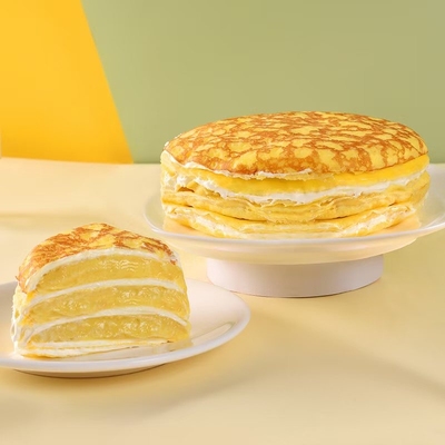 【顺丰包邮】冷链发货榴莲风味千层蛋糕6寸生日蛋糕下午茶甜点2盒