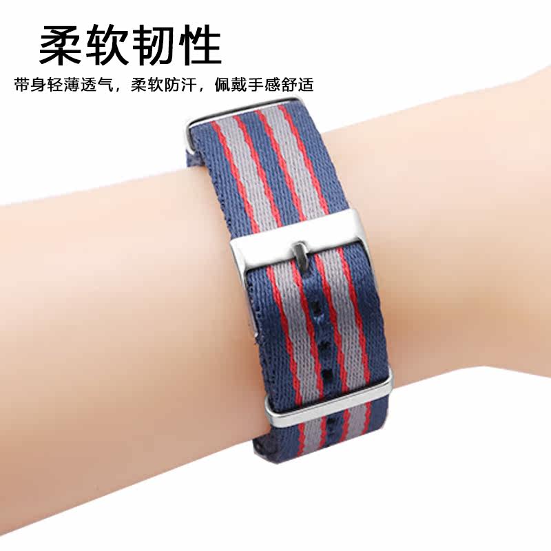 尼龙帆布适配欧米茄超霸007手表带 馥茜配件