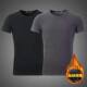 Cold-proof plus fleece warm short-sleeved top