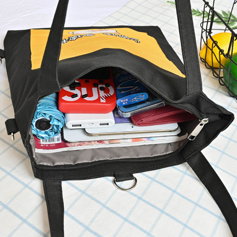 帆布包女童冬文艺手提袋学生书包 qtj女士包袋